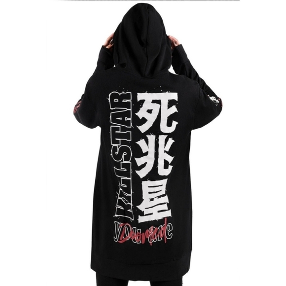 Killstar Spell Hoodie – Black Oversized Pullover w D-Rings & Graphic | Deadstock - Picture 3 of 6